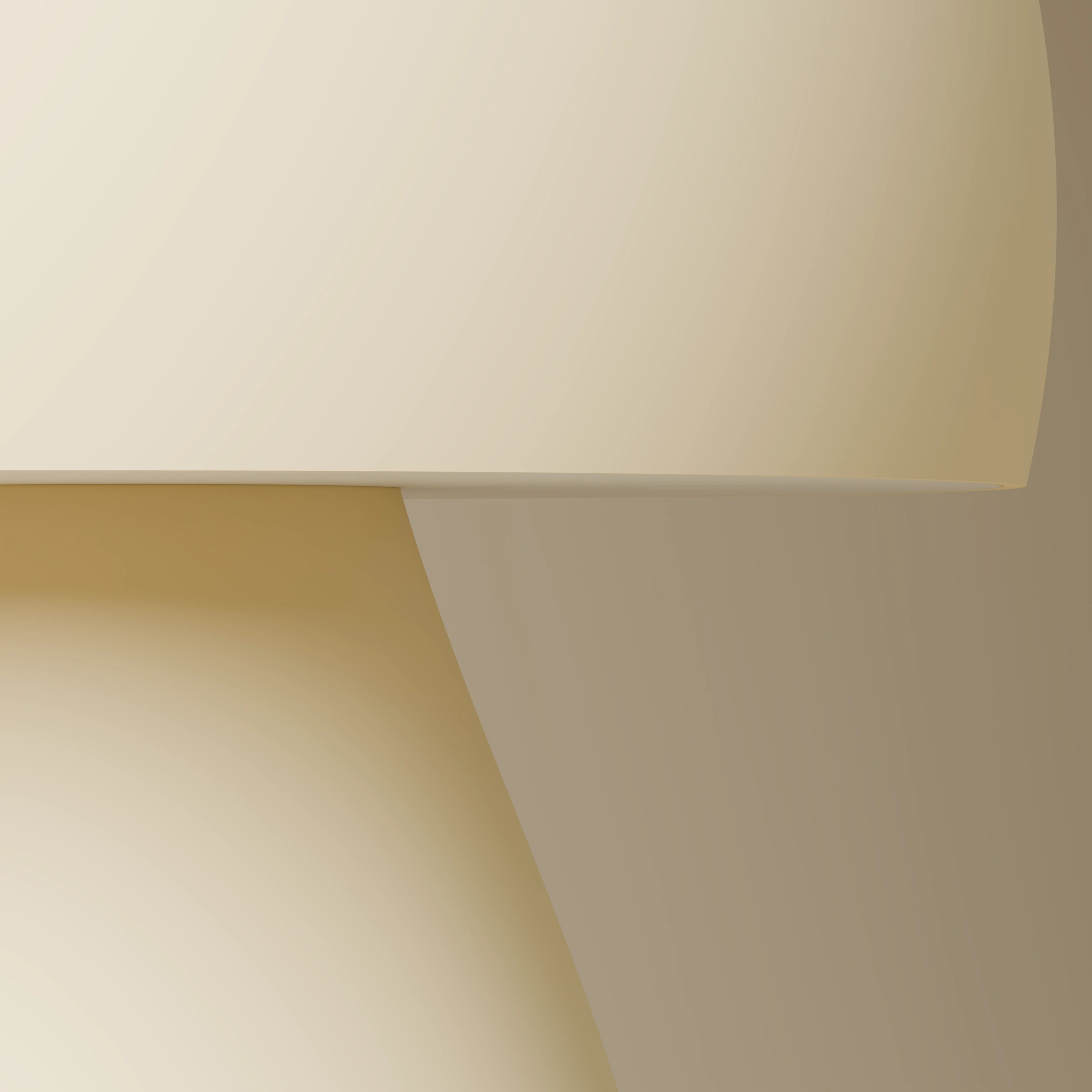 Close-up of the Sway Butter curved shade edge and sculpted neck.